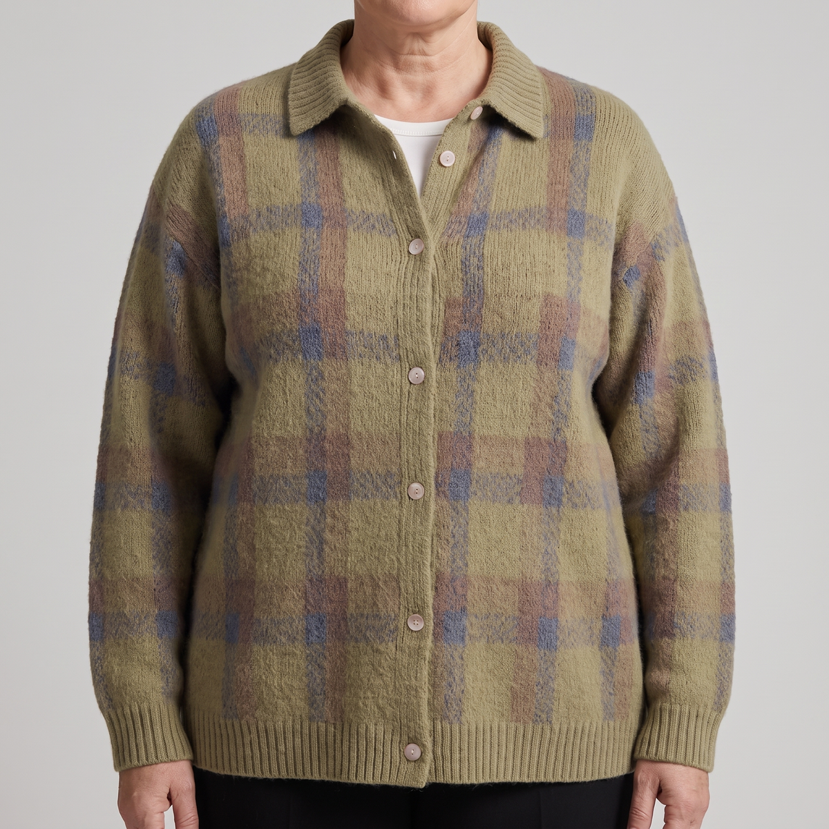 Vivienne – Pull à carreaux rétro – Caelen Paris