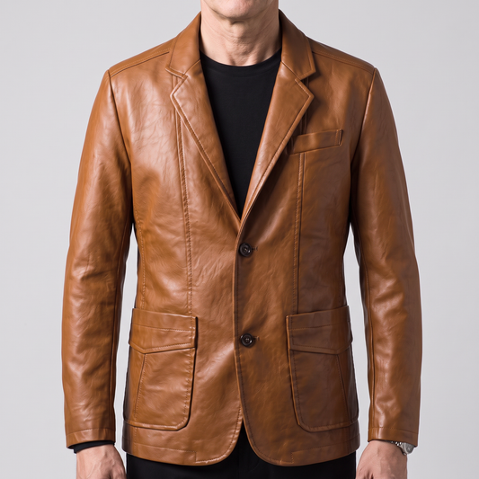 Alessandro – Blazer en cuir – Caelen Paris