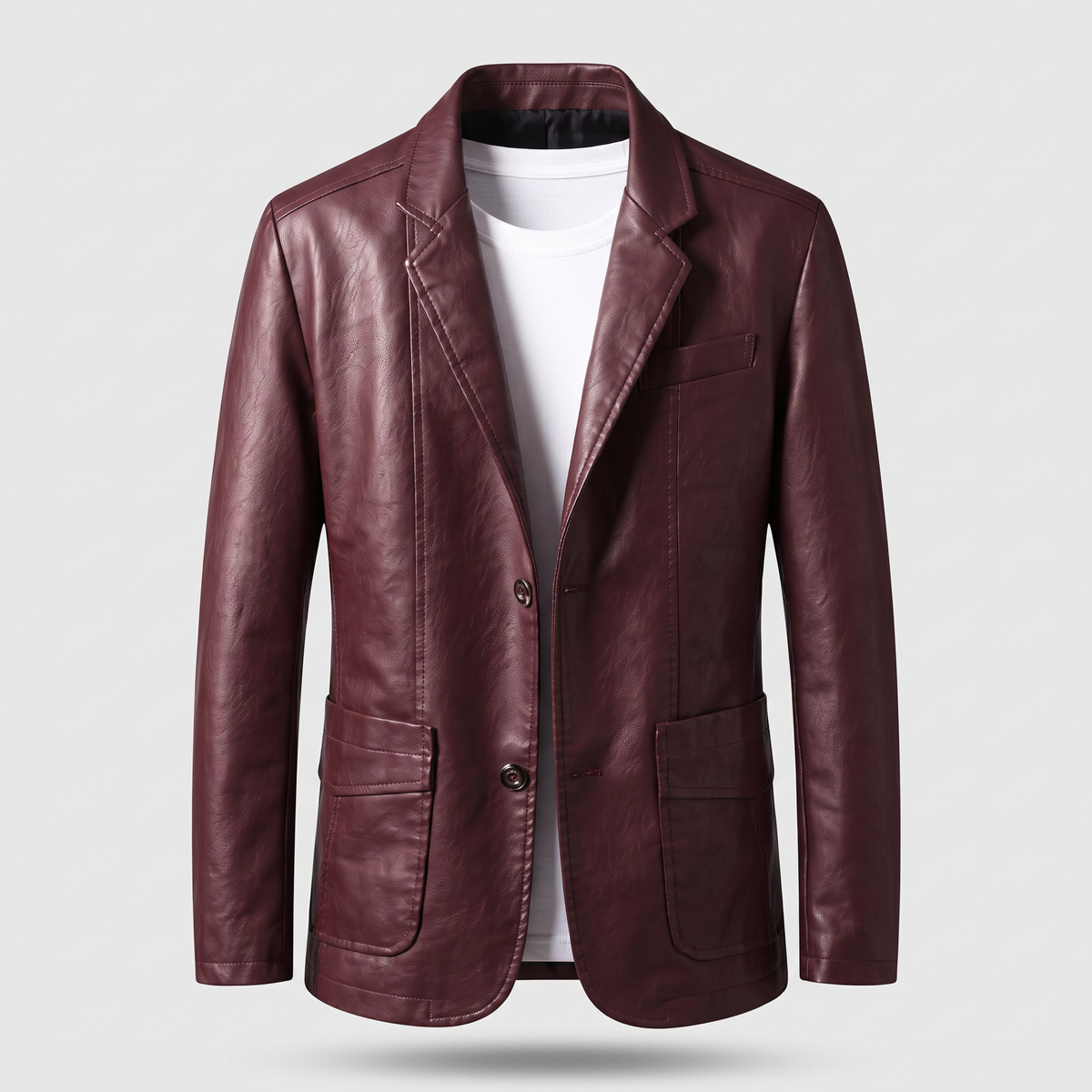 Alessandro – Blazer en cuir, autre vue – Caelen Paris