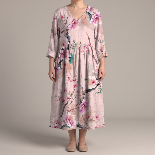 Alina – Robe midi fleurie – Caelen Paris