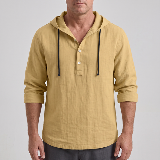 Hudson – Chemise à capuche coton-lin – Caelen Paris