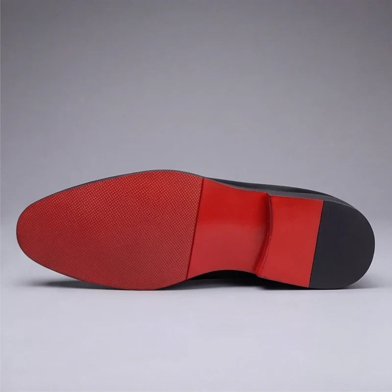 Lucien, mocassins en cuir : semelle rouge