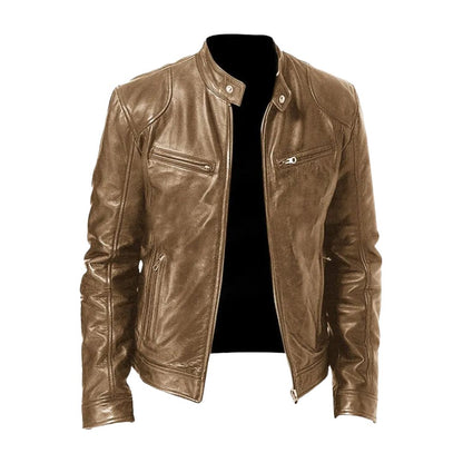 Blouson col officier Marcel camel