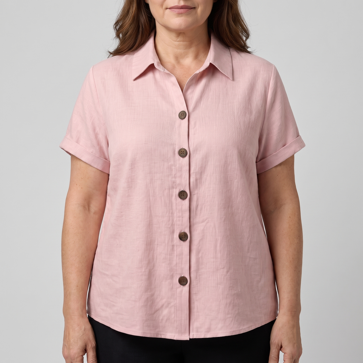 Zoé – Blouse boutonnée manches courtes – Caelen Paris