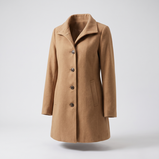 Serena – Manteau droit en laine – Caelen Paris