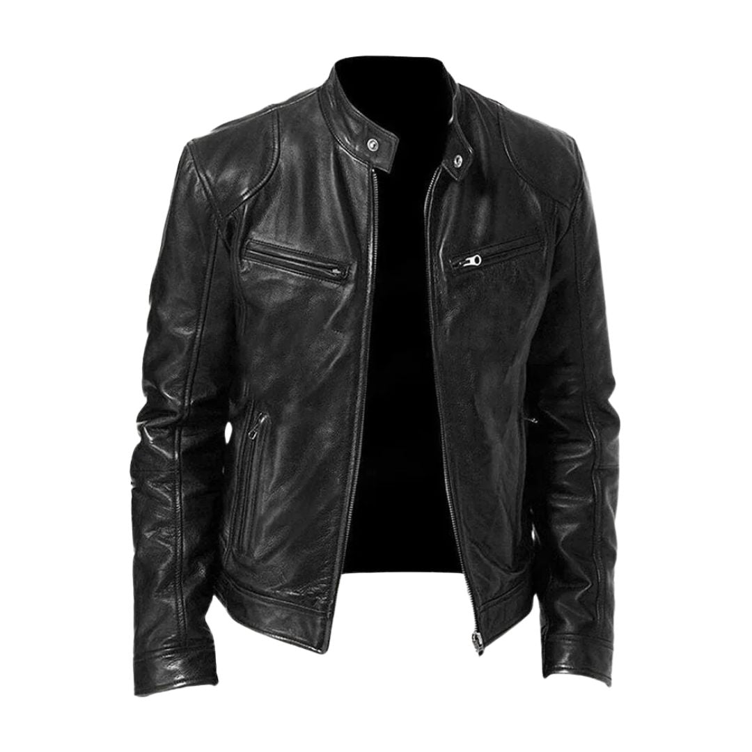Blouson col officier Marcel noir