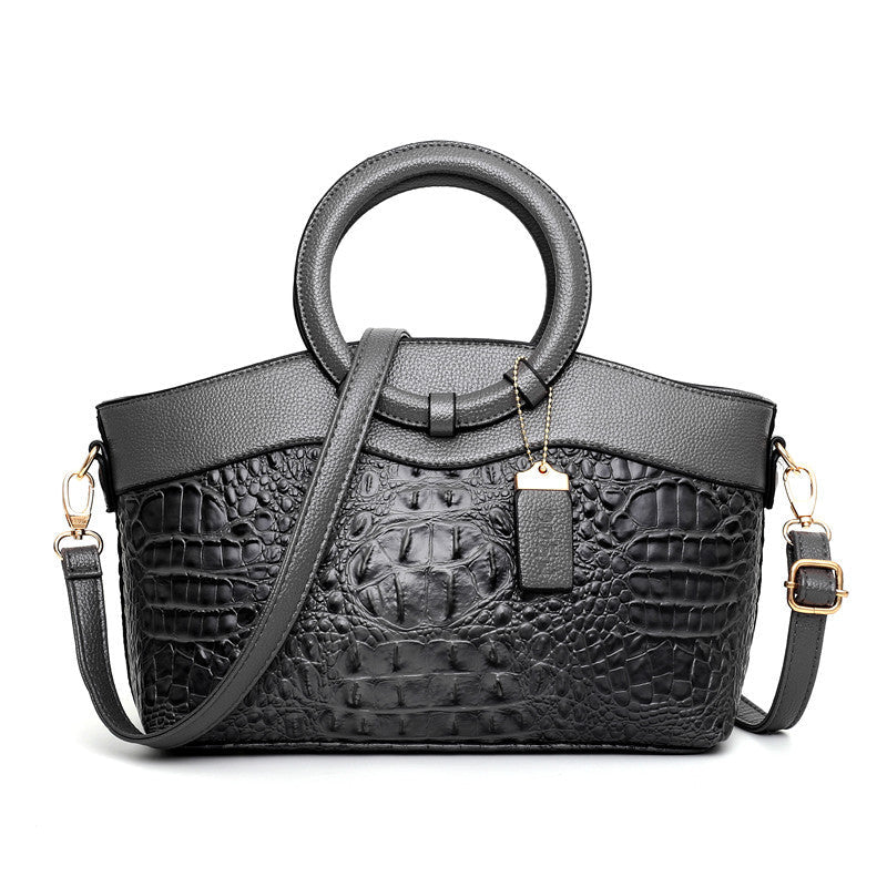 Adrienne sac effet croco gris