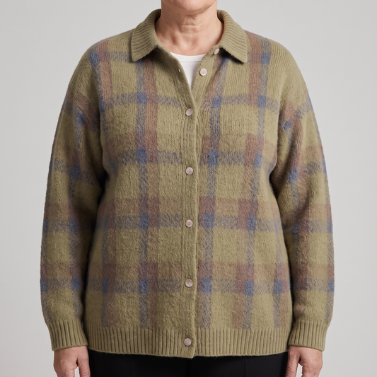 Vivienne – Pull à carreaux rétro – Caelen Paris