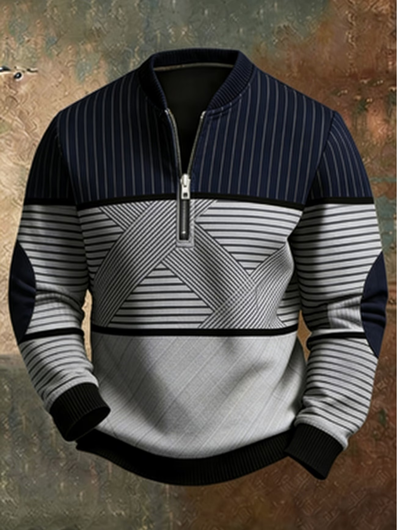 Bastien pull demi-zip noir