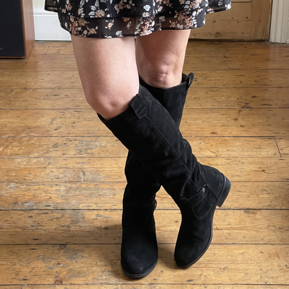 Ainsmere – Bottes hautes en daim souple, autre vue – Caelen Paris