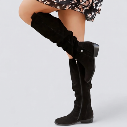 Ainsmere – Bottes hautes en daim souple – Caelen Paris