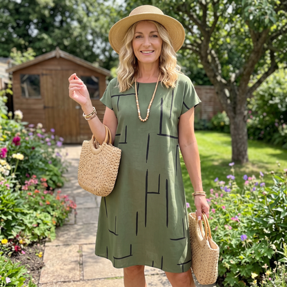 Alderose – Robe de jour fluide, autre vue – Caelen Paris