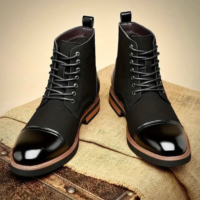Bottines richelieu bicolores noires