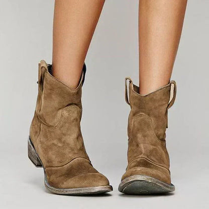 Charlotte | Bottines western en suédine