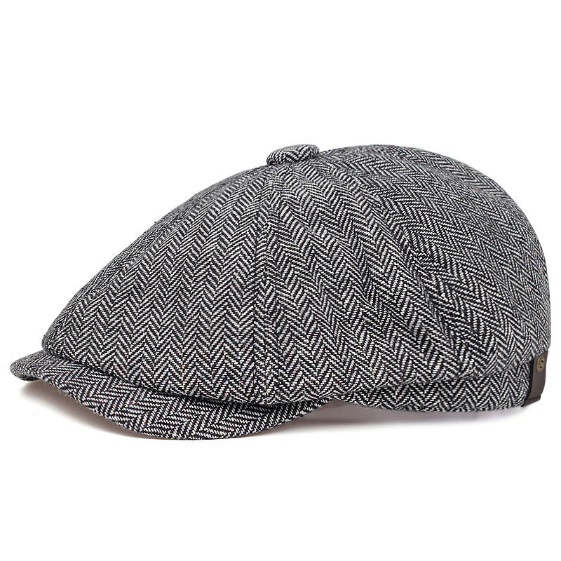 Marius casquette gavroche à chevrons gris