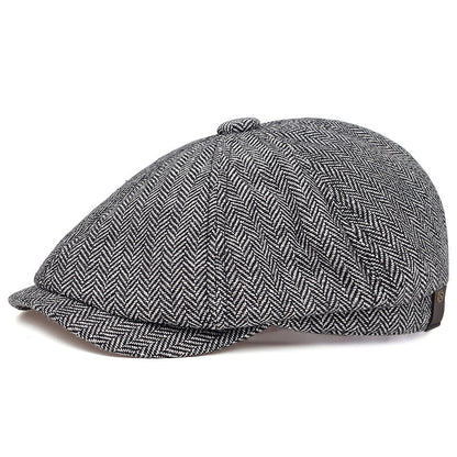 Marius casquette gavroche à chevrons gris
