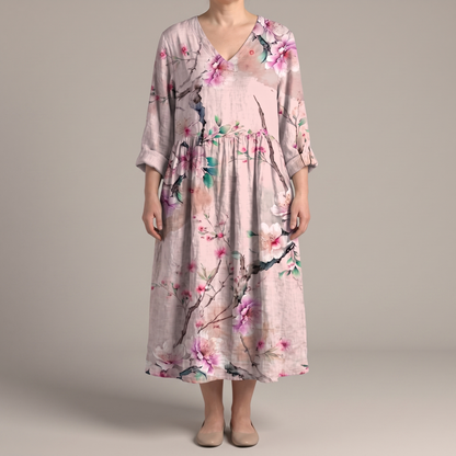 Alina – Robe midi fleurie – Caelen Paris