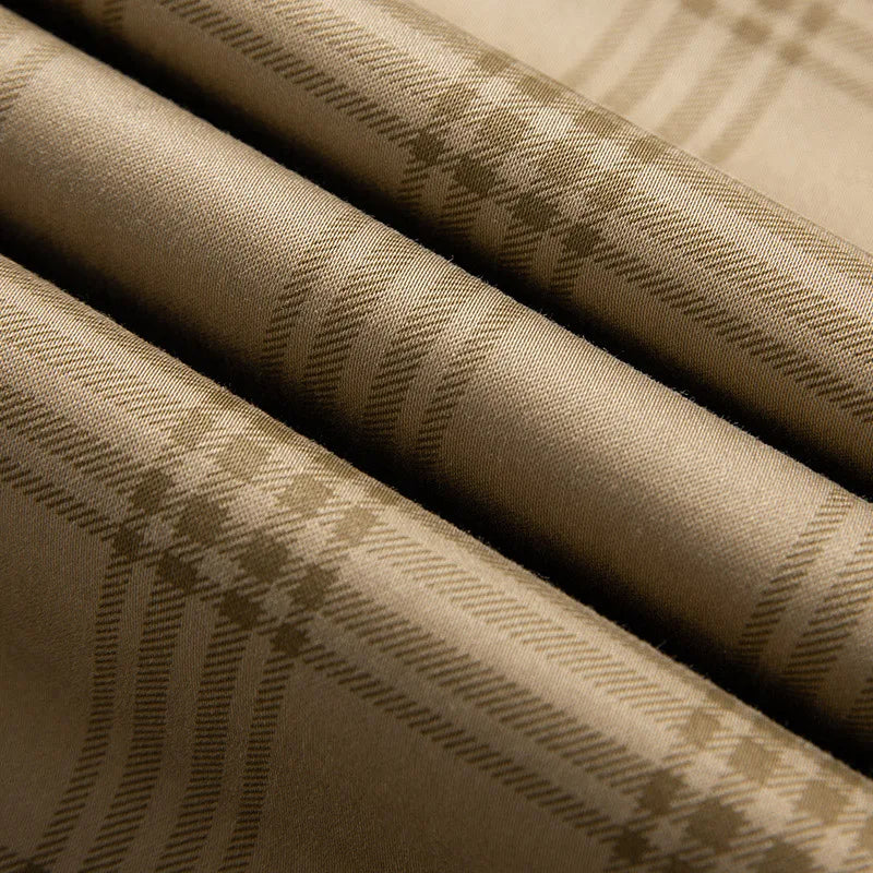 Bastien, pantalon stretch à carreaux : détail du tissu