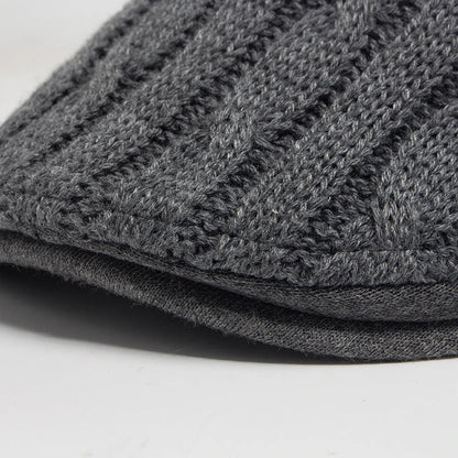 Bernard, casquette en maille : détail des torsades