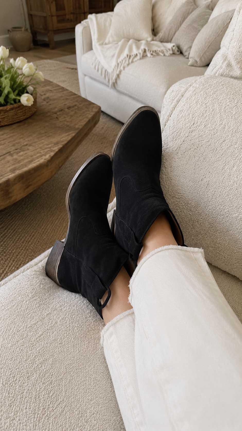 Charlotte | Bottines western en suédine