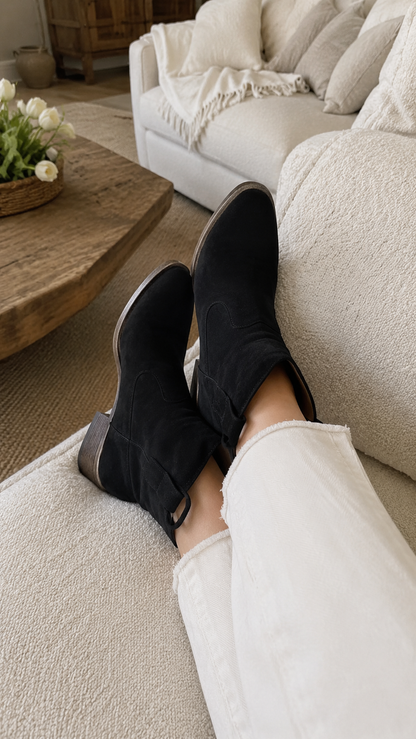 Charlotte | Bottines western en suédine