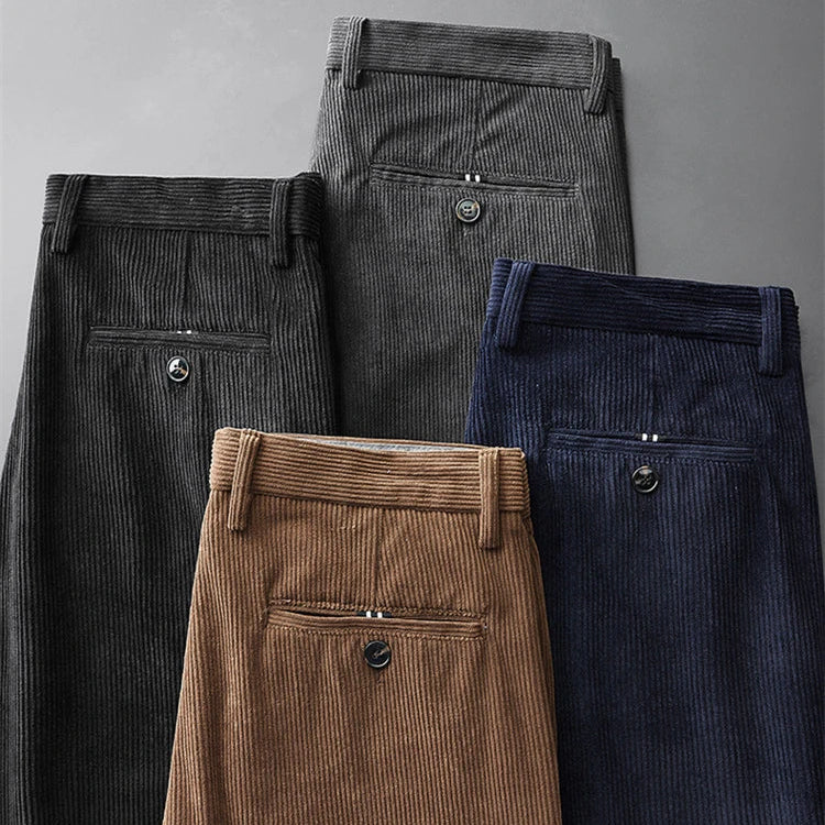 Clément, pantalon en velours côtelé : les quatre couleurs
