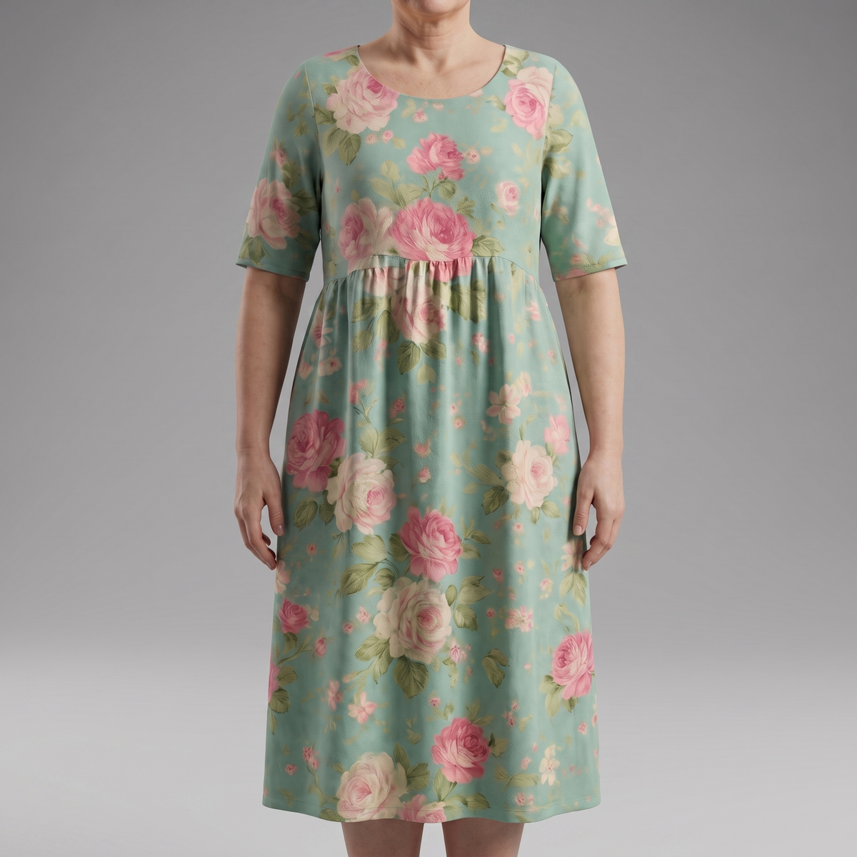 Robe fluide en coton confort, autre vue – Caelen Paris