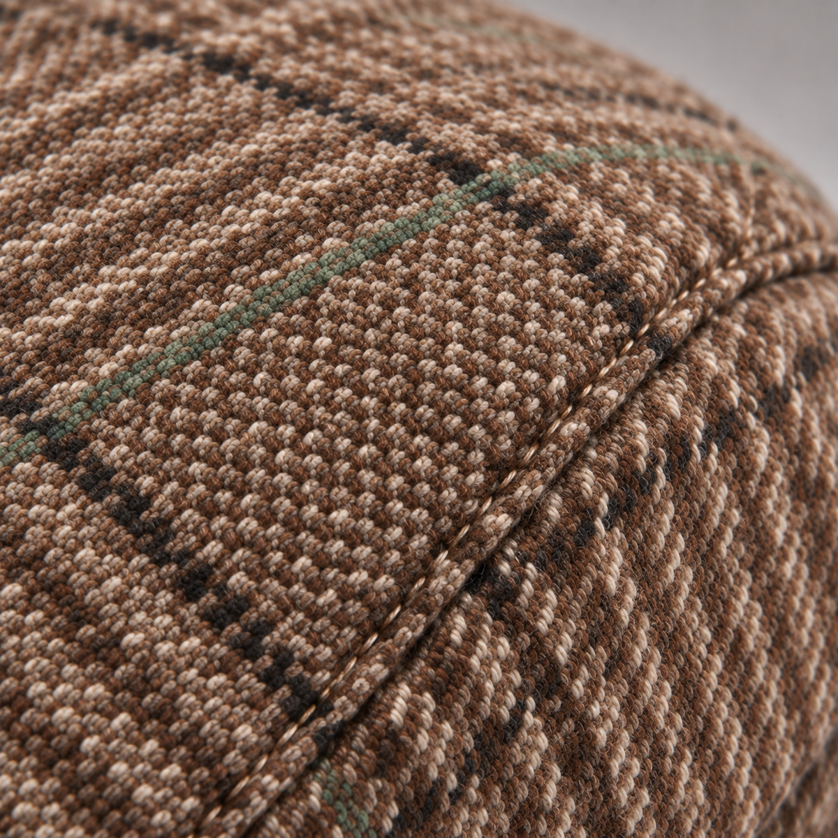 Émile, casquette en laine : détail des carreaux