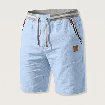 Harper – Short homme coton-lin, autre vue – Caelen Paris