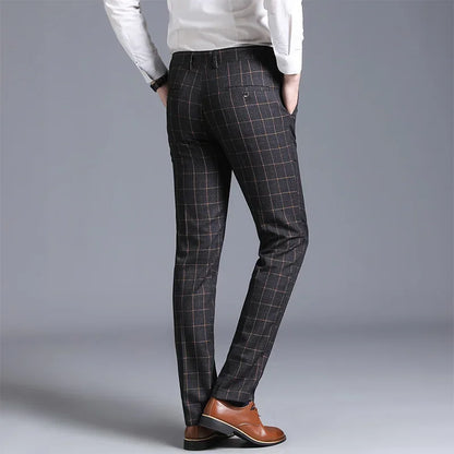 Hugo, pantalon habillé à carreaux gris anthracite - vue 3