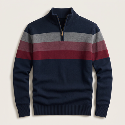 Lorven – Pull rayé col zippé – Caelen Paris