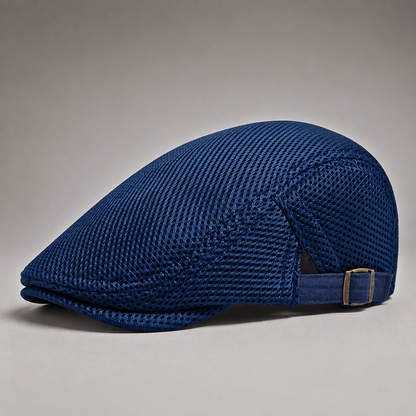 Louis, casquette plate en maille ajourée bleu marine