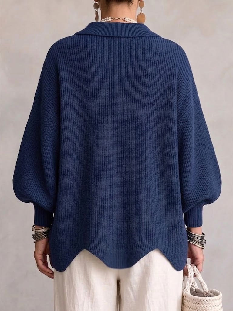 Gilet oversize à boutons dorés