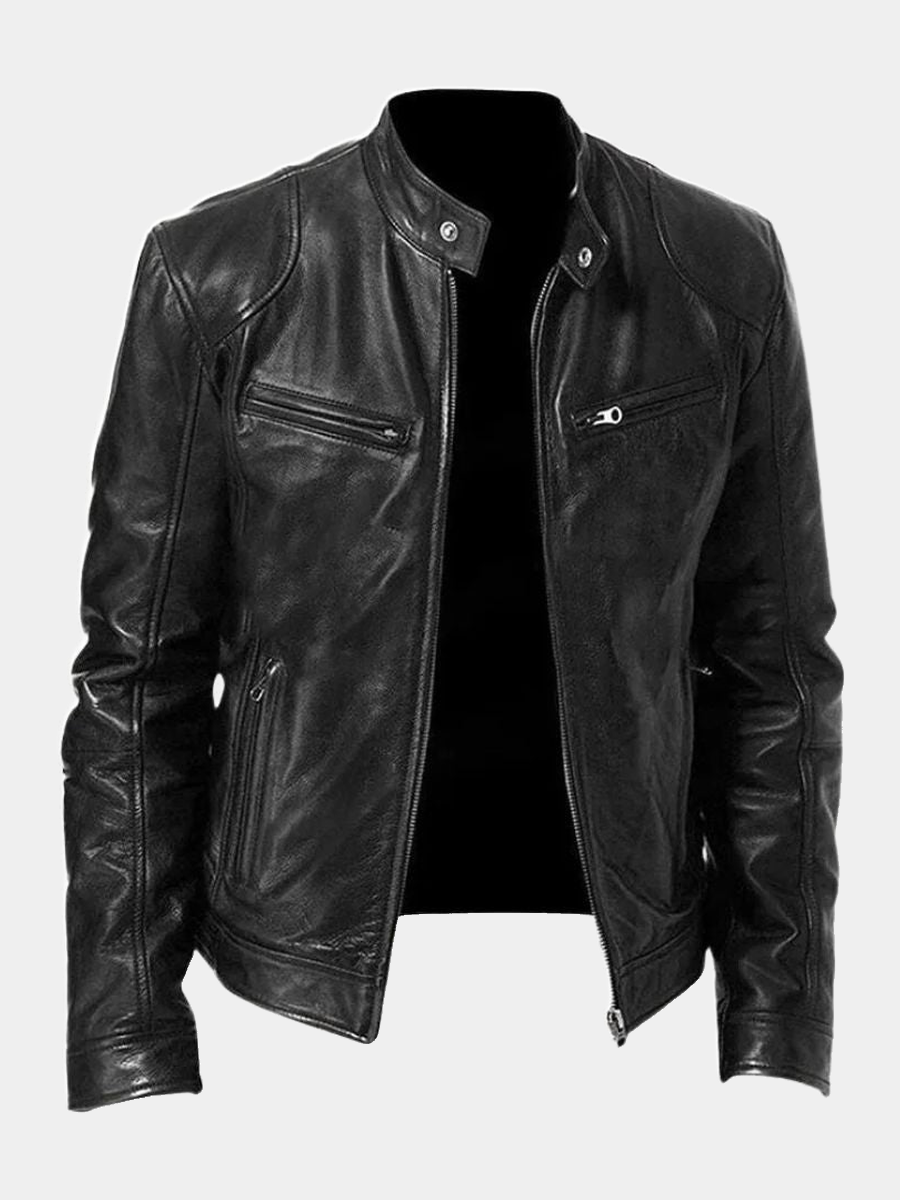 Blouson col officier Marcel noir