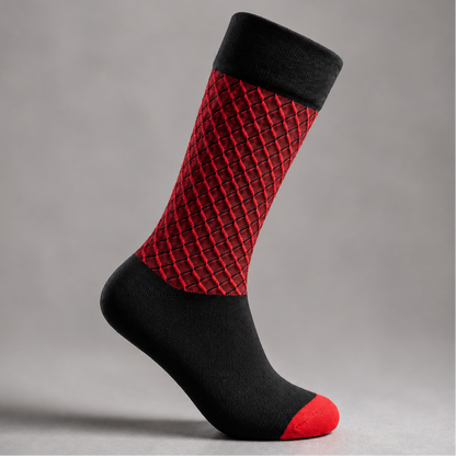 Théodore, chaussettes en coton à losanges - vue 2