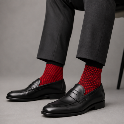 Théodore, chaussettes en coton à losanges - vue 3