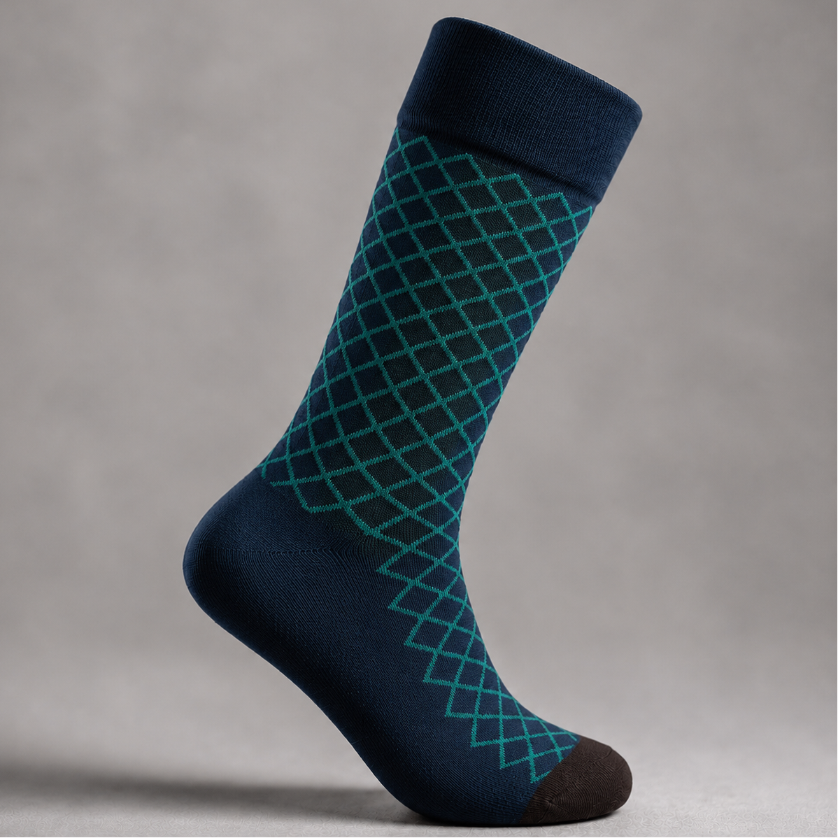 Théodore, chaussettes en coton à losanges - vue 4