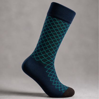 Théodore, chaussettes en coton à losanges - vue 4